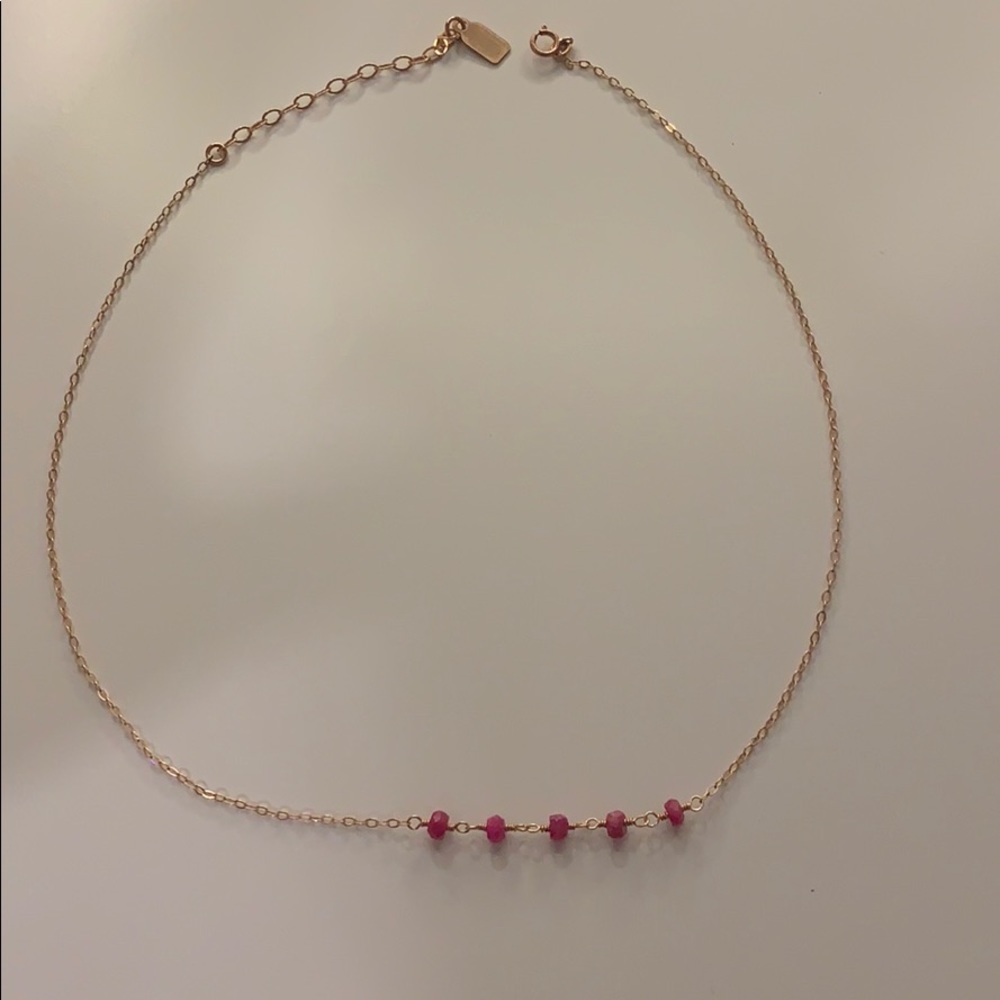 REAL rose gold and pink charms necklace